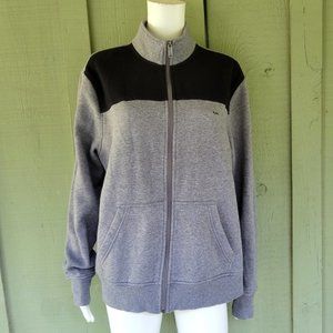 MICHAEL KORS Gray Zip Front Jacket Large L